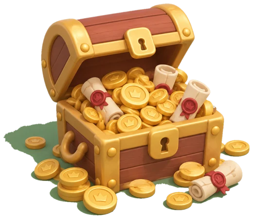 the inheritance chest, already open, already expecting